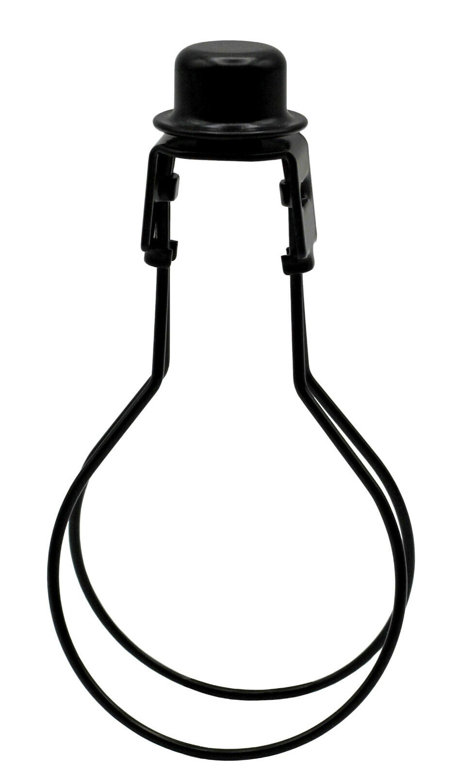 Lamp Shade Light Bulb Adapter Clip on with Shade Attaching Finial Top, Black