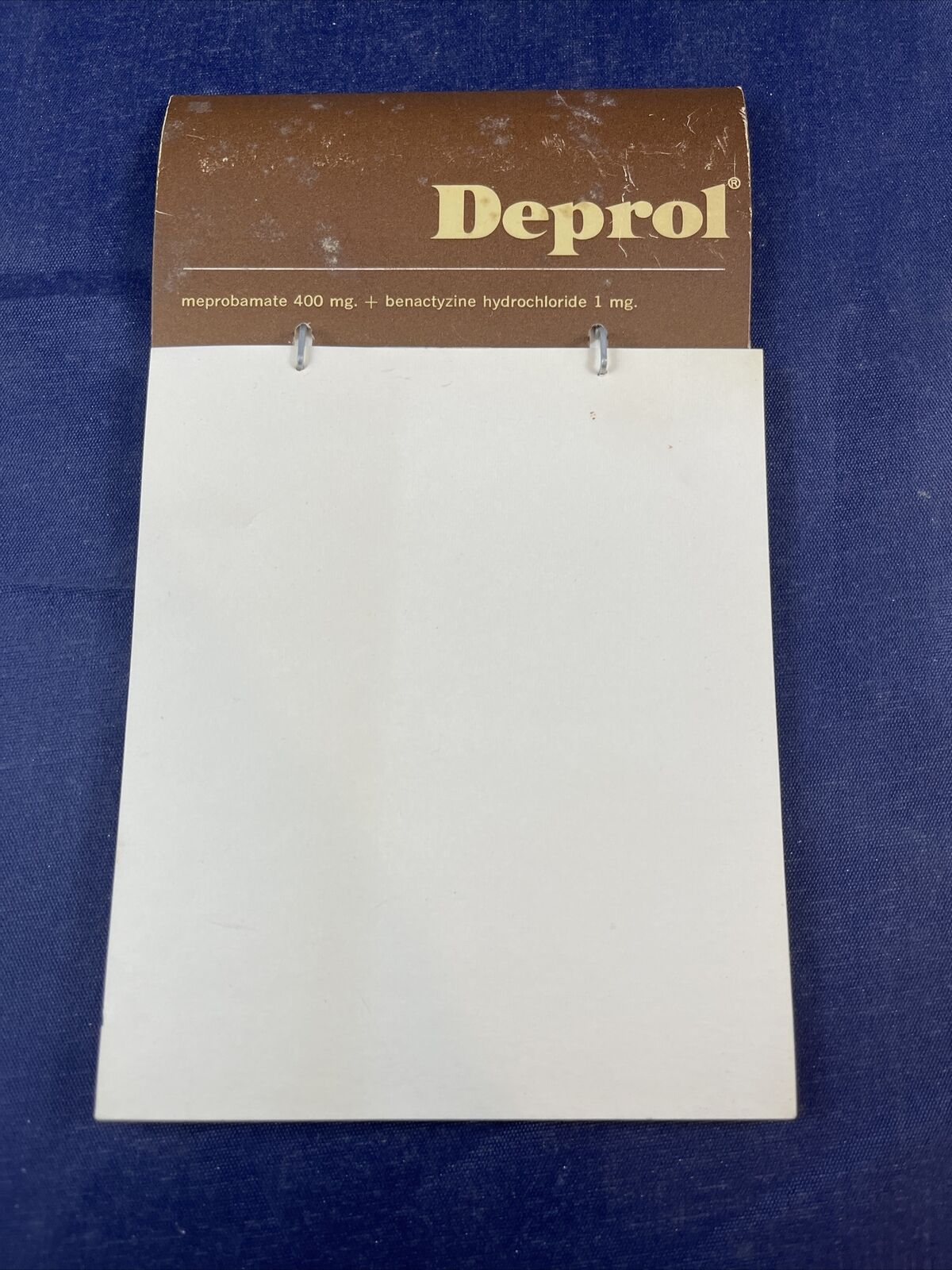 Vintage Deprol Antidepressant Medication Ad Notepad Wallace￼￼ Pharmaceuticals