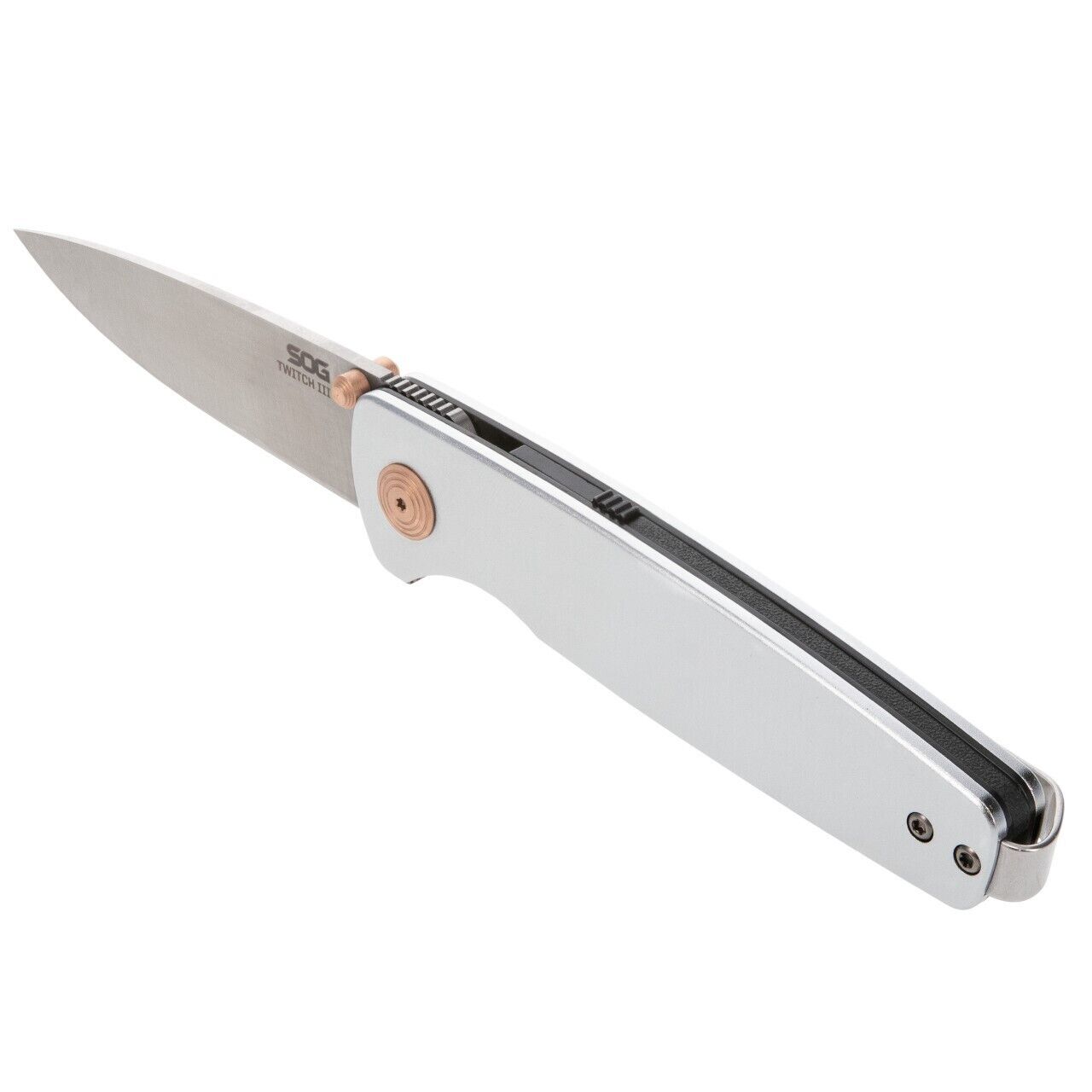 SOG Knives Twitch 3 Back Lock 11-15-02-43 Aluminum 154CM Stainless Pocket Knife
