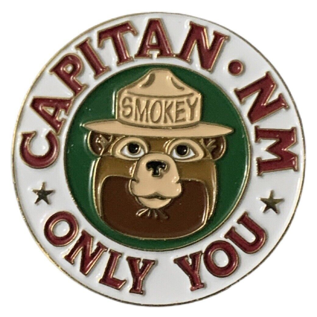 Smokey Bear Only You Capitan New Mexico Travel Souvenir Pin