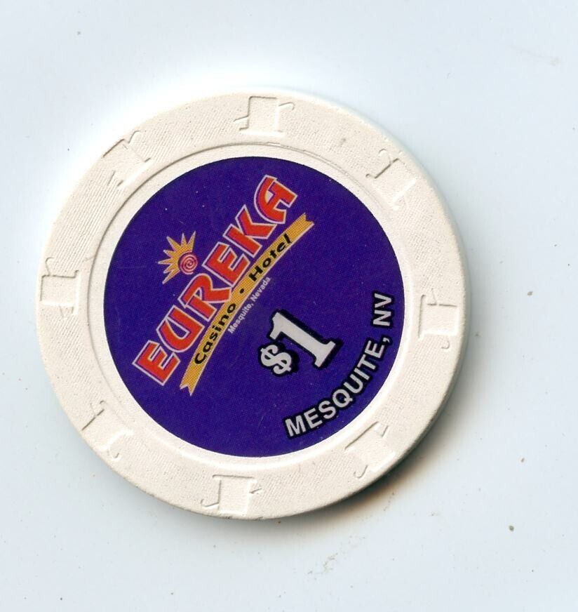 1.00 Chip from the Eureka Casino Mesquite Nevada Purple Center