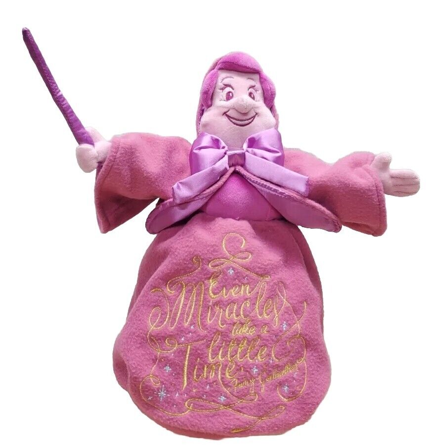 Disney Store Wisdom Fairy Godmother Plush Cinderella 12 / 12 Dec 70 Anniversary 