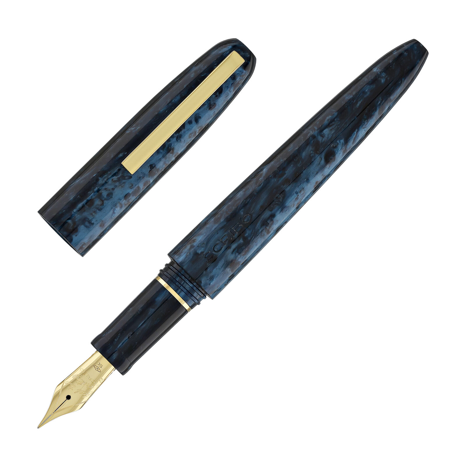 Scribo Piuma Fountain Pen in Agata 14K Flexible Gold Nib - Extra Fine Point -NEW