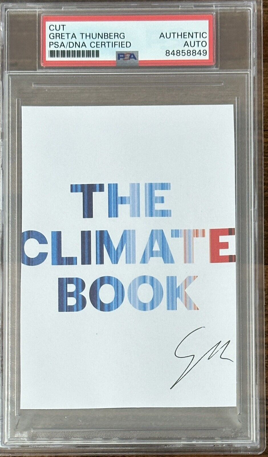 Greta Thunberg The Climate Book Signed Cut Signature PSA DNA COA Autograph