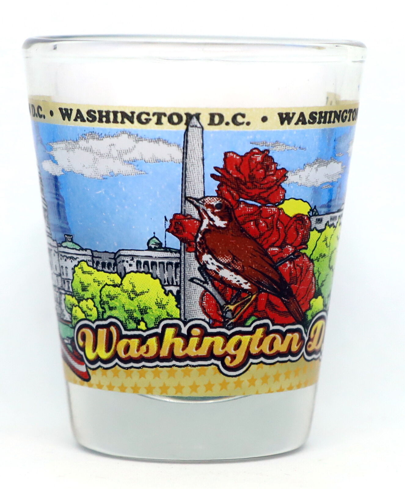 WASHINGTON DC WRAPAROUND SHOT GLASS SHOTGLASS