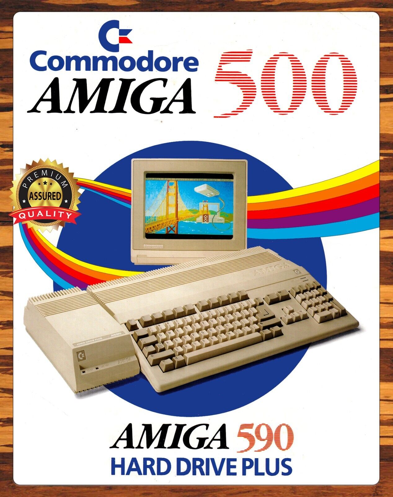 Commodore Amiga 500 - Restored - Metal Sign 11 x 14