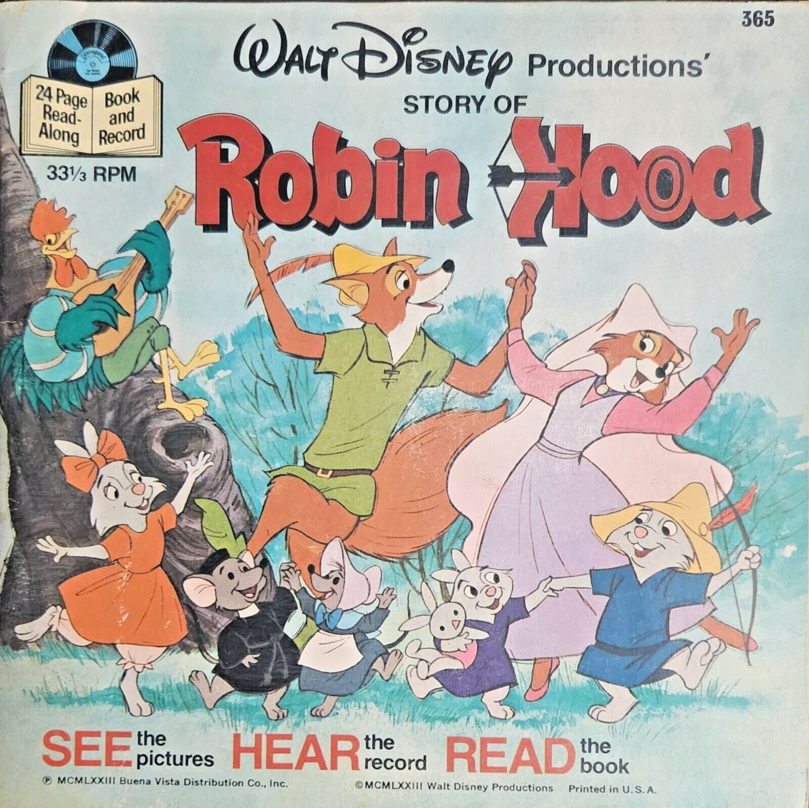 ROBIN HOOD Disneyland Record and Book Walt Disney Story 33 RPM #365