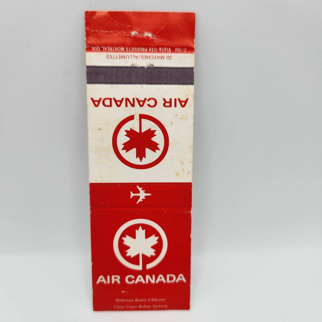 Vintage Matchbook Air Canada Maple Leaf Logo Red White