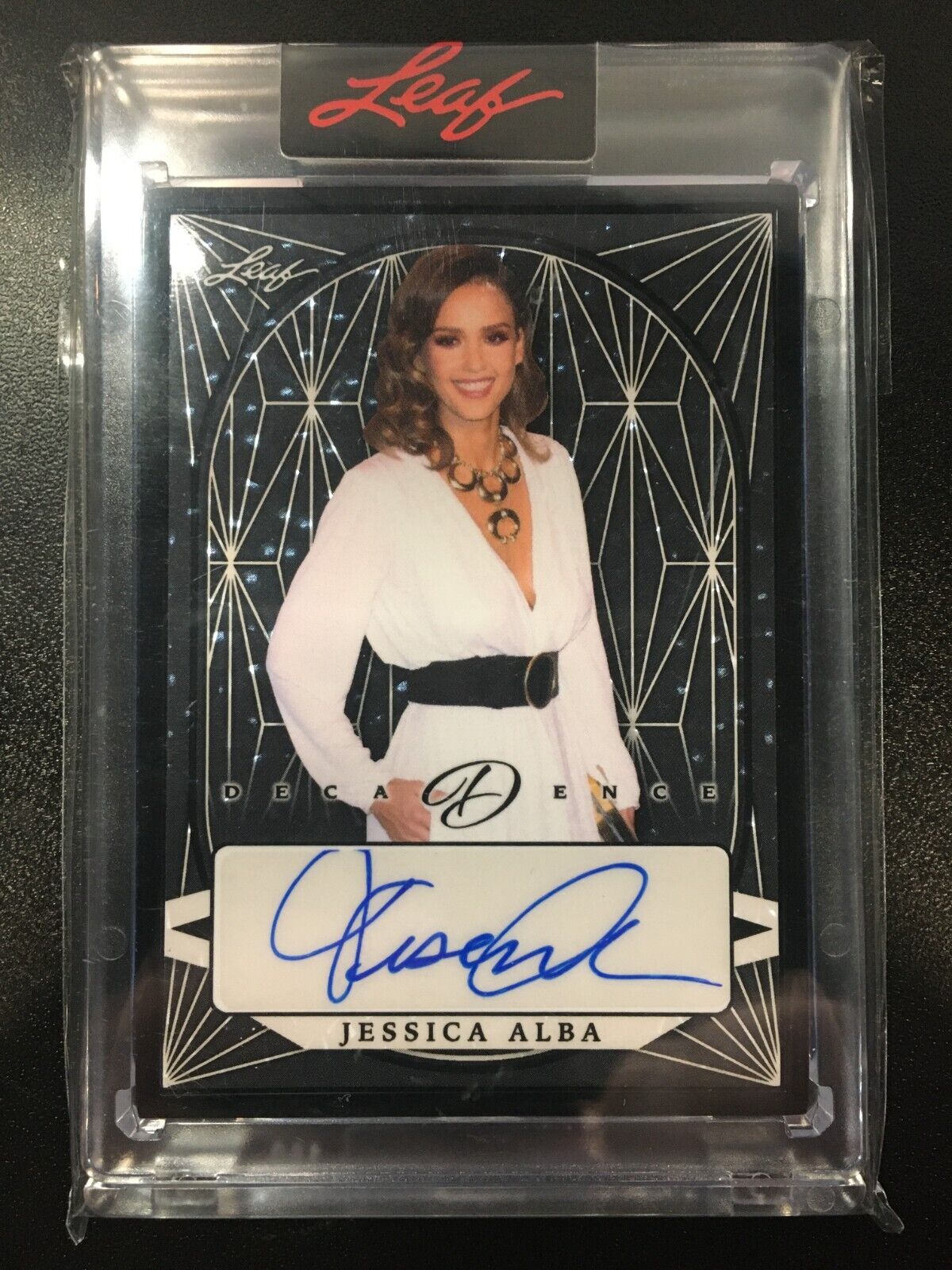 2023 Leaf Decadence Jessica Alba Black Framed Auto Autograph /7