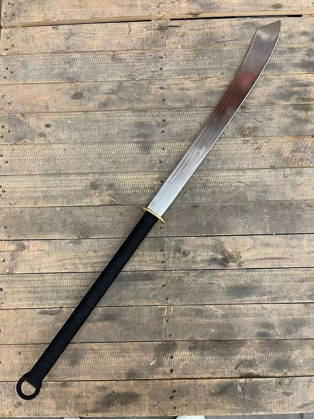 50” Chinese Sword Dao Full Tang Spring Carbon Cold Steel Hand Forged Sharp Blade