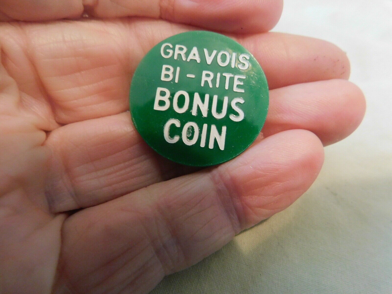 Gravois Bi-Rite Bonus Coin  Green Color St Louis Mo 