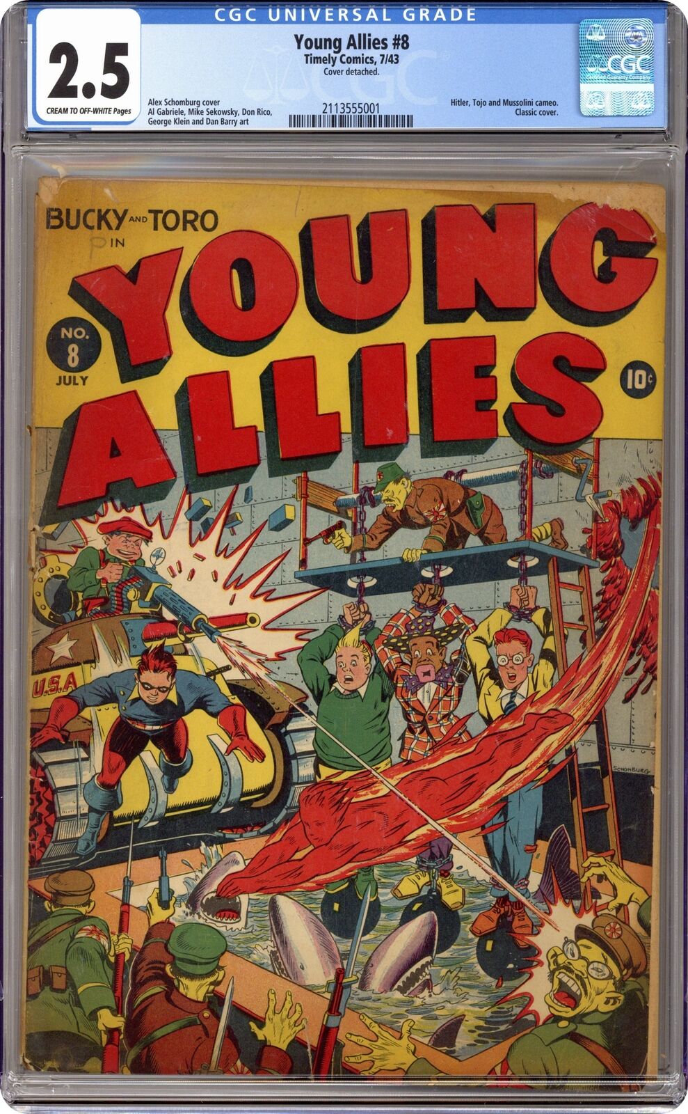 Young Allies Comics #8 CGC 2.5 1943 2113555001