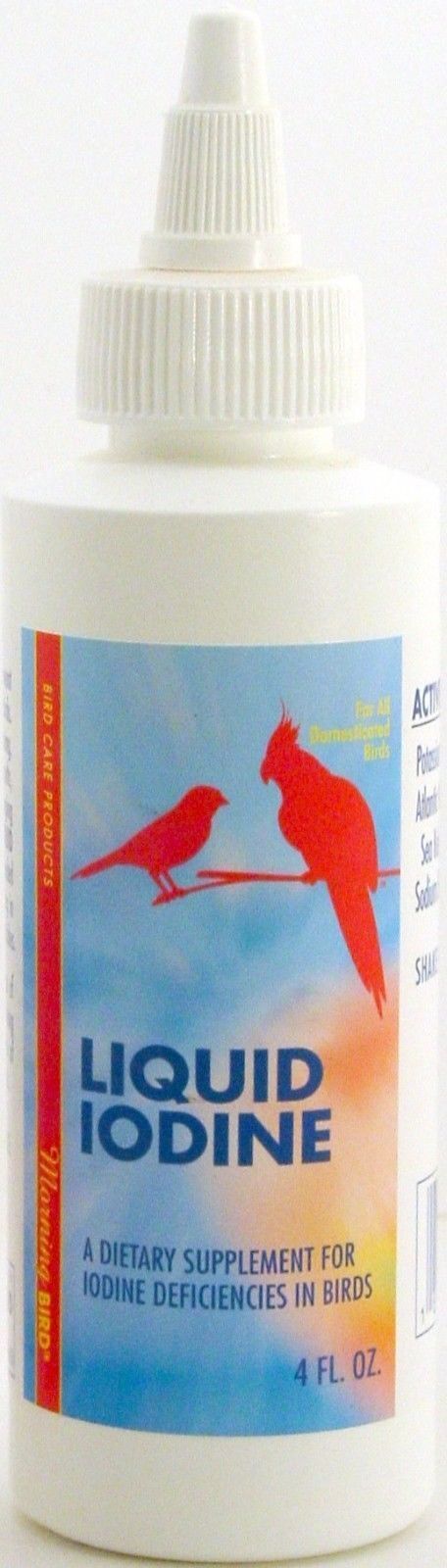 Liquid Iodine - Dietary Supplement for Iodine Deficiencies in Birds (2 OZ)