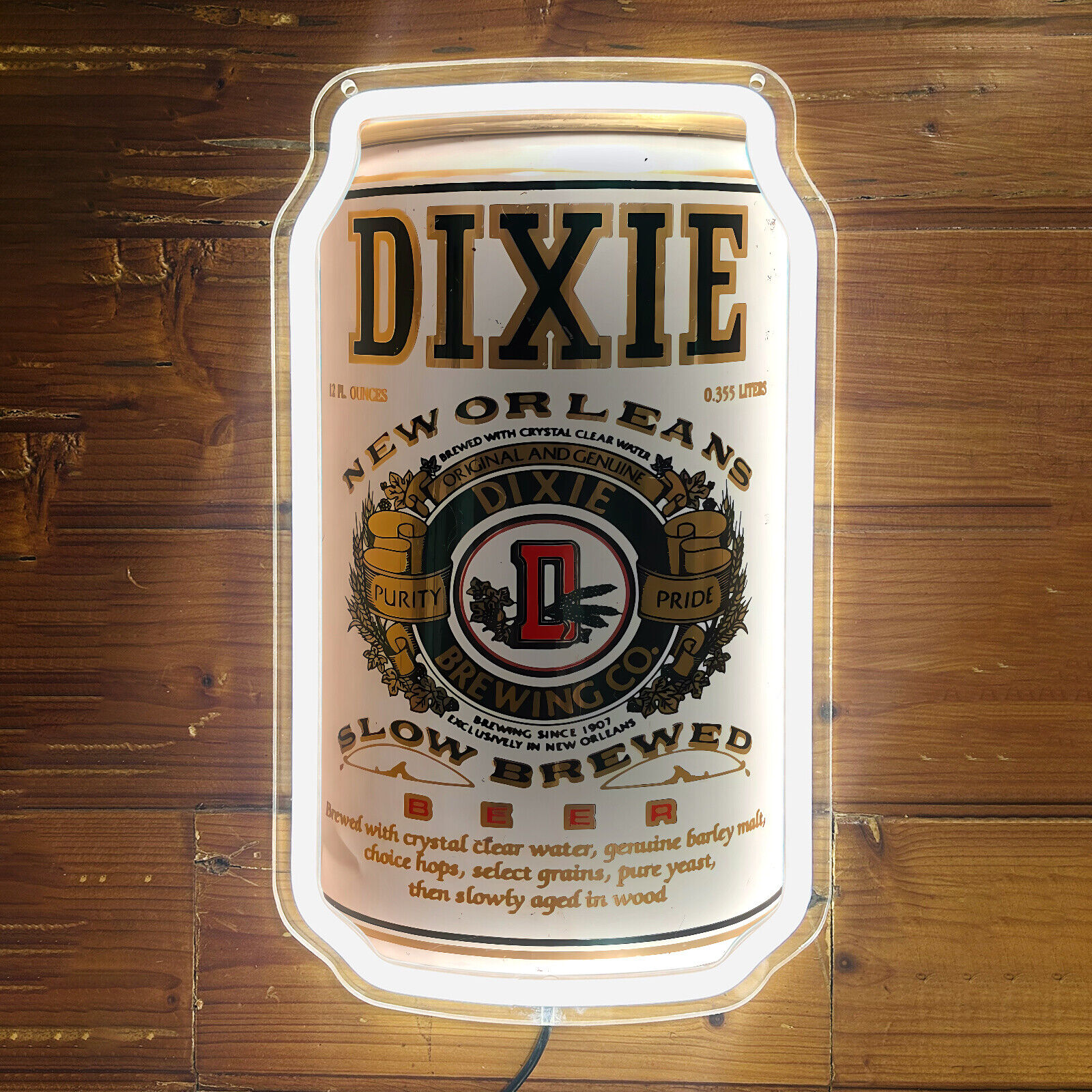 Dixie Beer Can LED Neon Sign - Vintage Style Bar Pub Man Cave Light K1