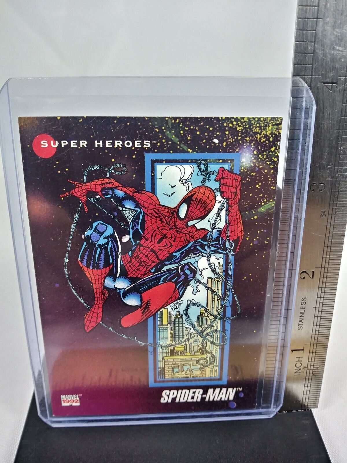 Vintage 1992 Impel Marvel Superheros Trading Card Prototype Spiderman #1