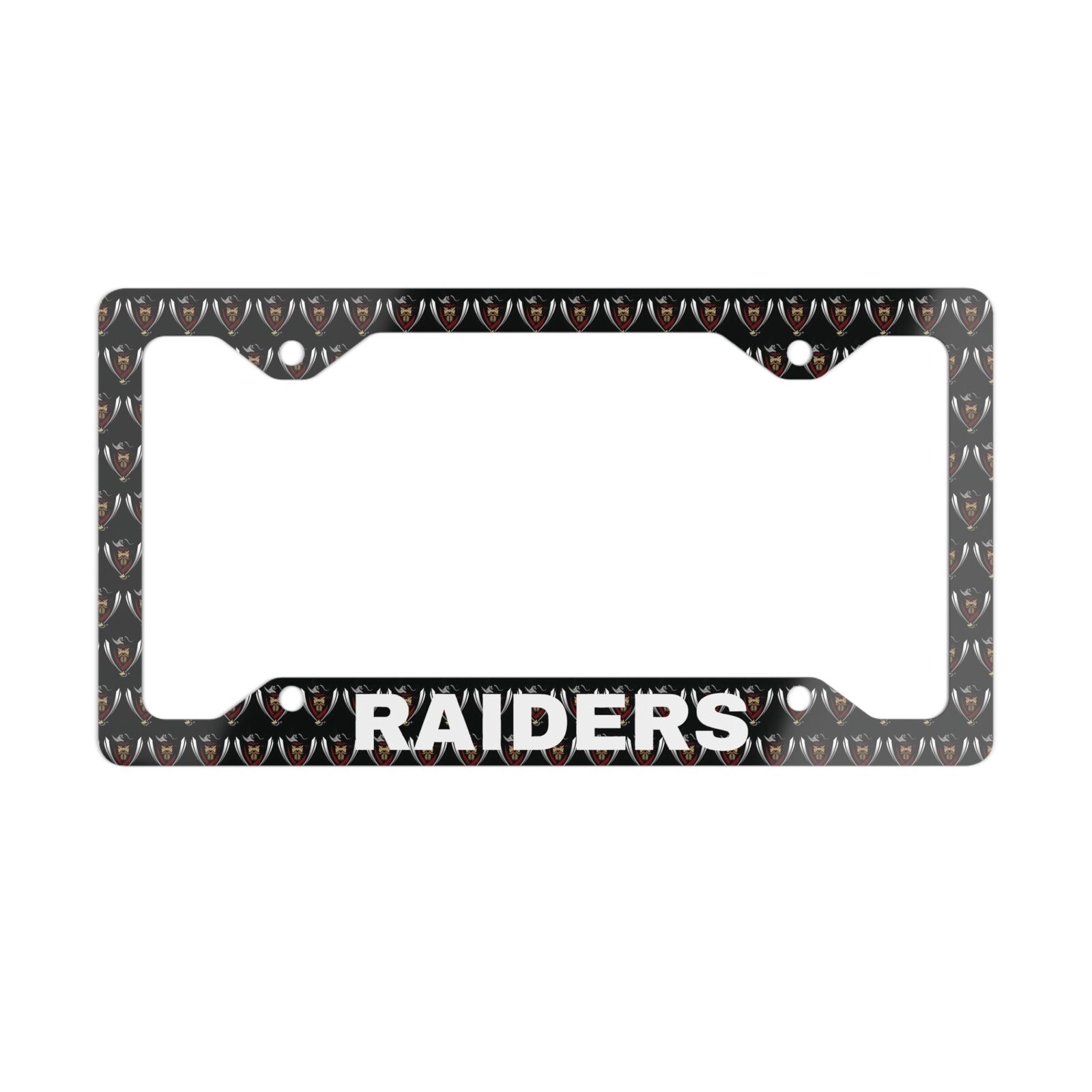 Metal License Plate Frame -Raiders