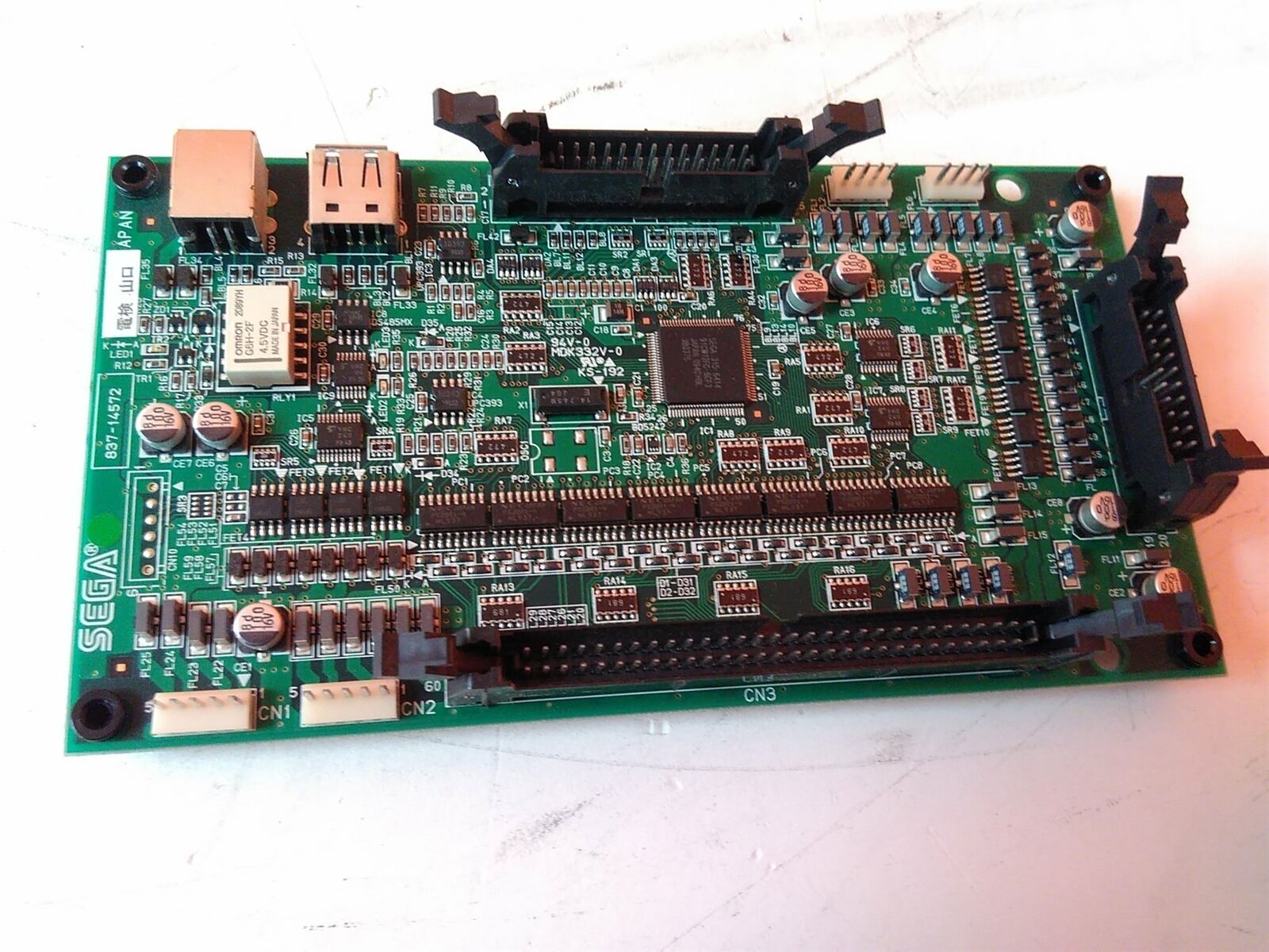 Defective SEGA 837-14572 PCB Board From Tetris Arcade Game AS-IS