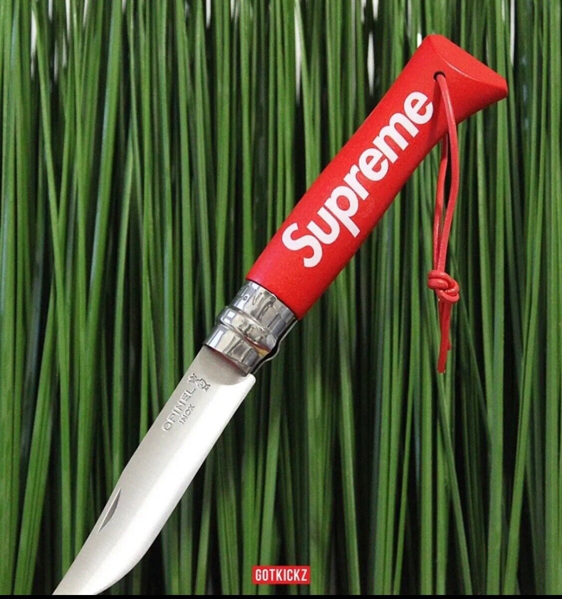 Supreme X Opinel No.08 Folding Knife Red Brand New FW20