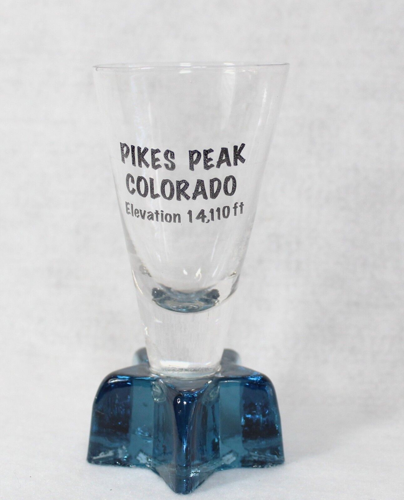 VERY UNUSUAL SHOT GLASS FROM PIKES PEAK, COLORADO