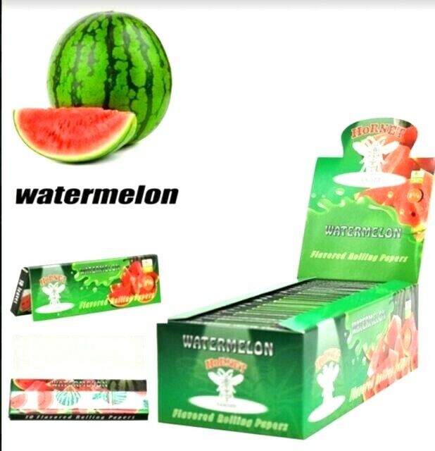 Watermelon Juicy Flavored 1 1/4 Rolling Papers by Hornet 50Lvs USA Shipped