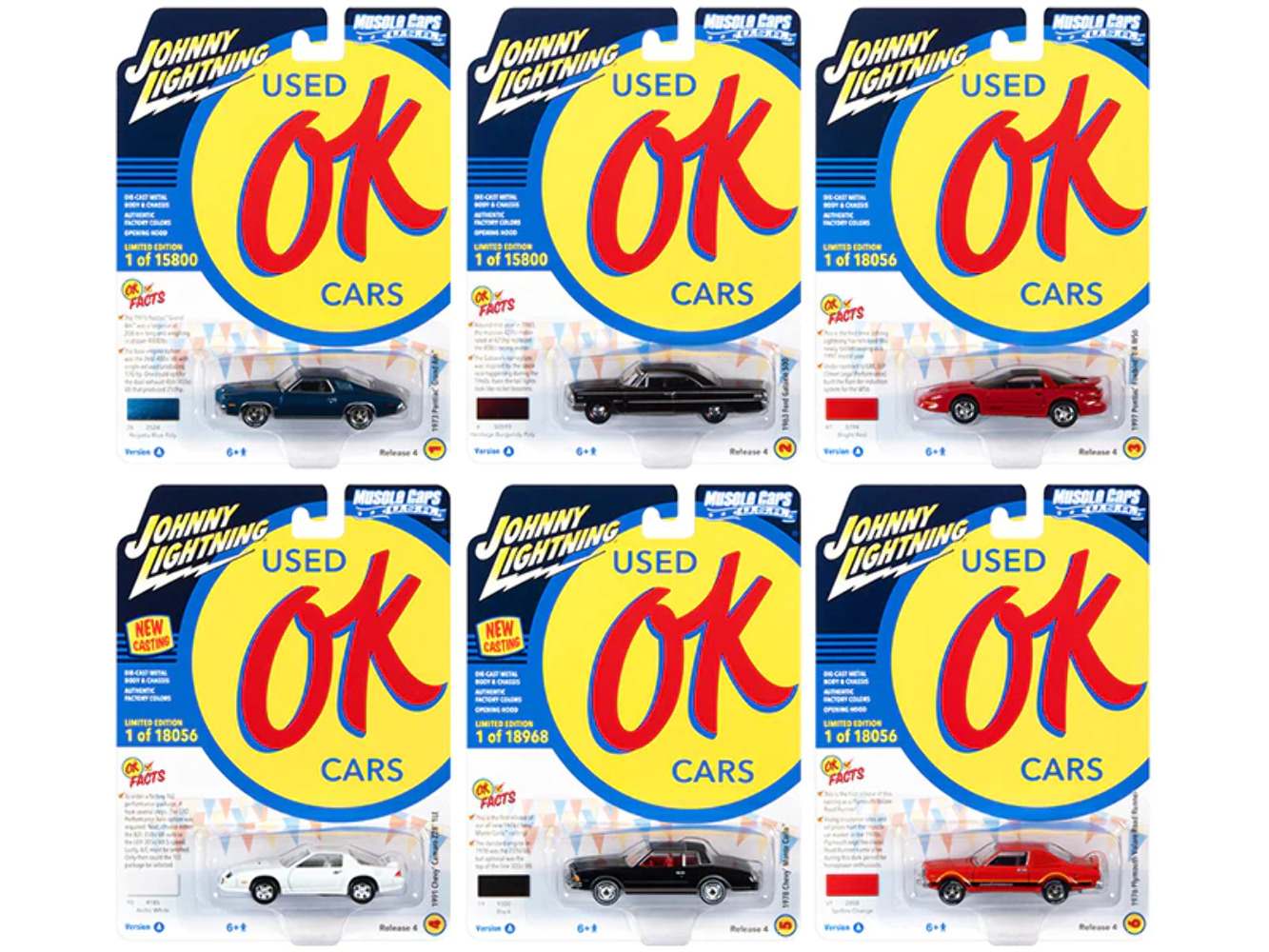 Muscle Cars USA 2021 Release OK Used Cars Set of pieces 1/64 Diecast Model Cars