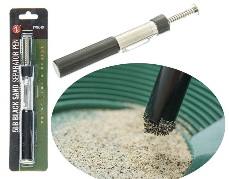 5lb Magnetic Black Sand Pocket Separator Pen Gold Pan Mining Panning Prospecting