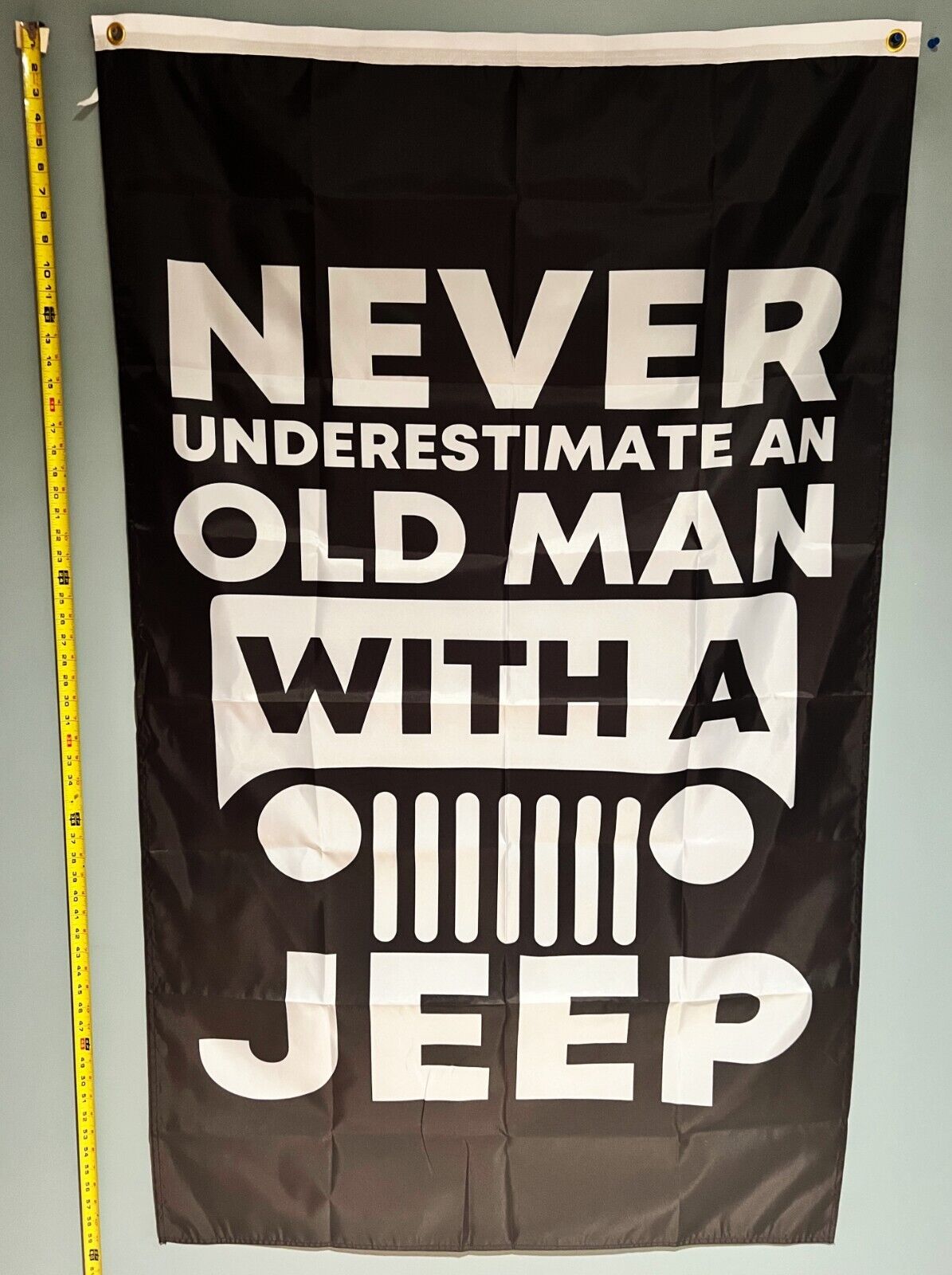 JEEP FLAG FREE USA SHIP Old Jeep Weed Beer Busch Man Cave Poster Sign USA 3x5'