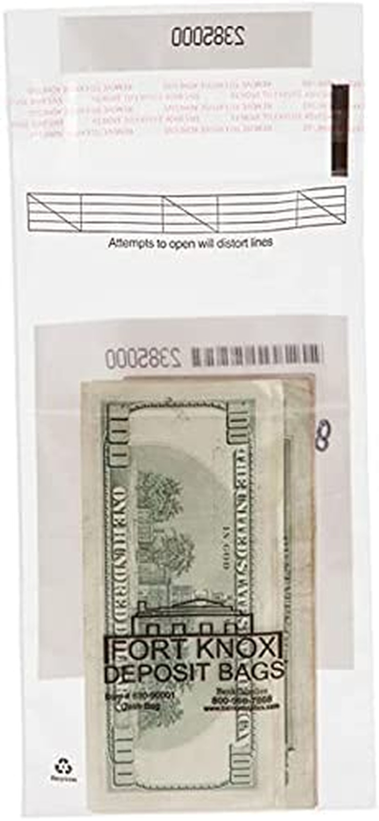 Cash Strap Bags | Case of 1000 Bags | 5 X 9 | Cash & Pawn | Tamper Evident Seal 