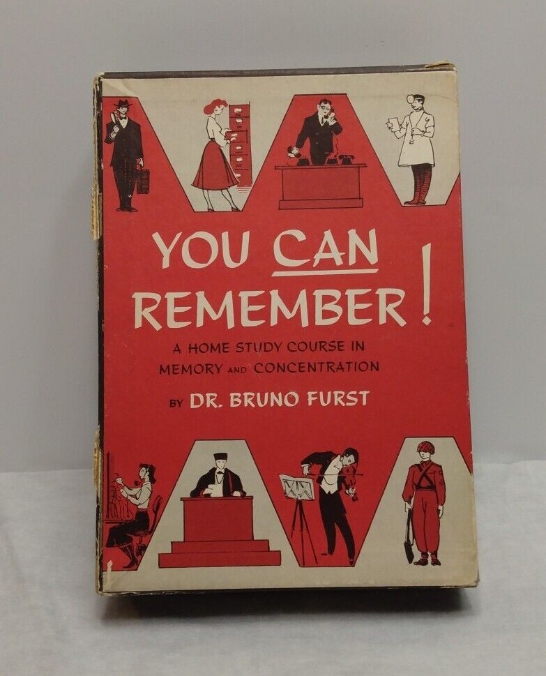 You Can Remember by Dr Bruno Furst Book and Test Set 1957 Edition Memory Theory