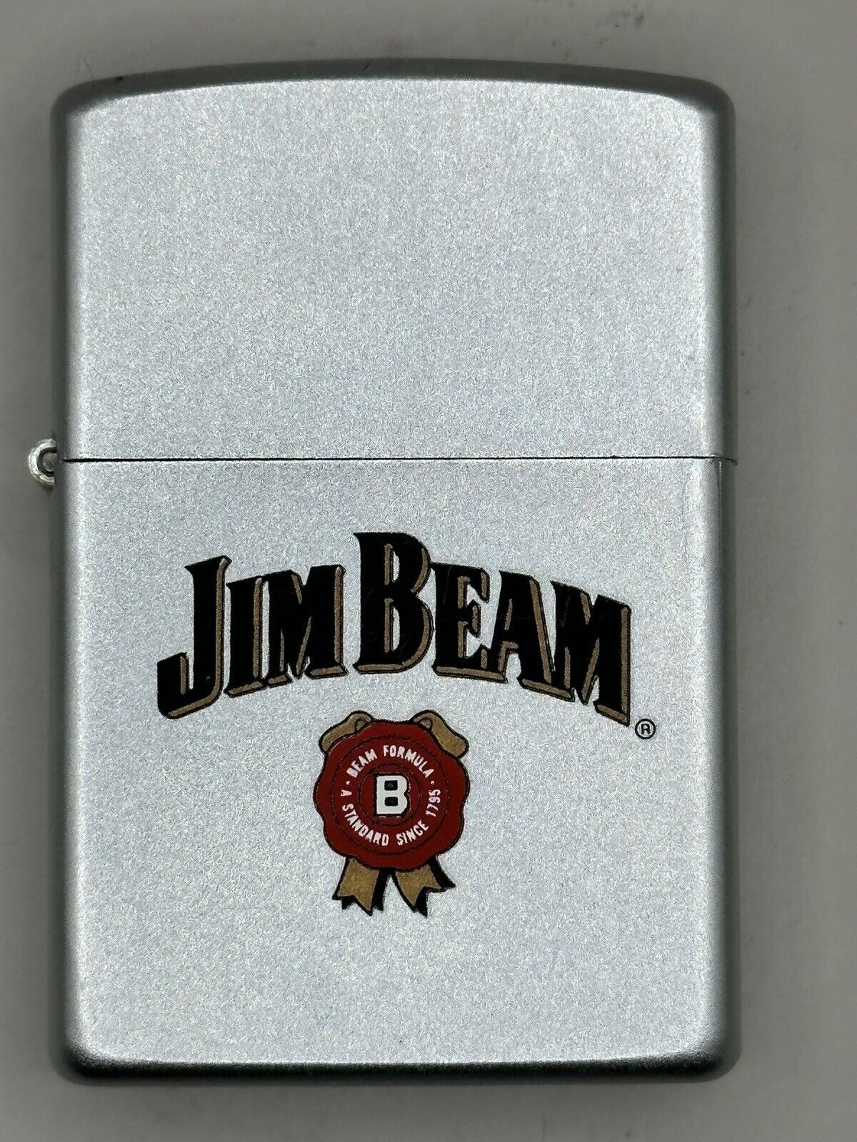 Vintage 1999 Jim Beam Logo Chrome Zippo Lighter NEW