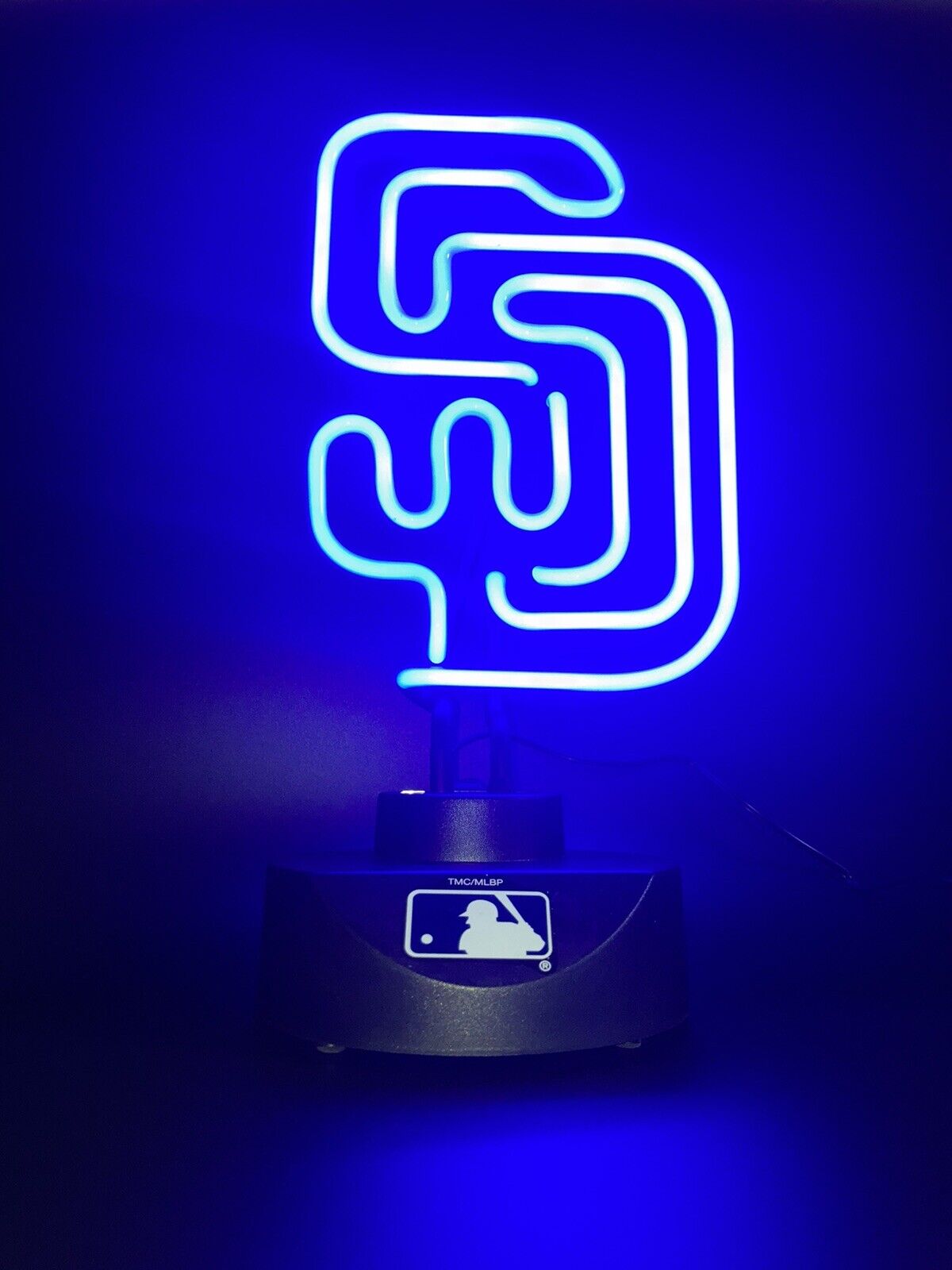 MLB Baseball The Memory Company San Diego Padres Neon Logo Desk Lamp New In Box