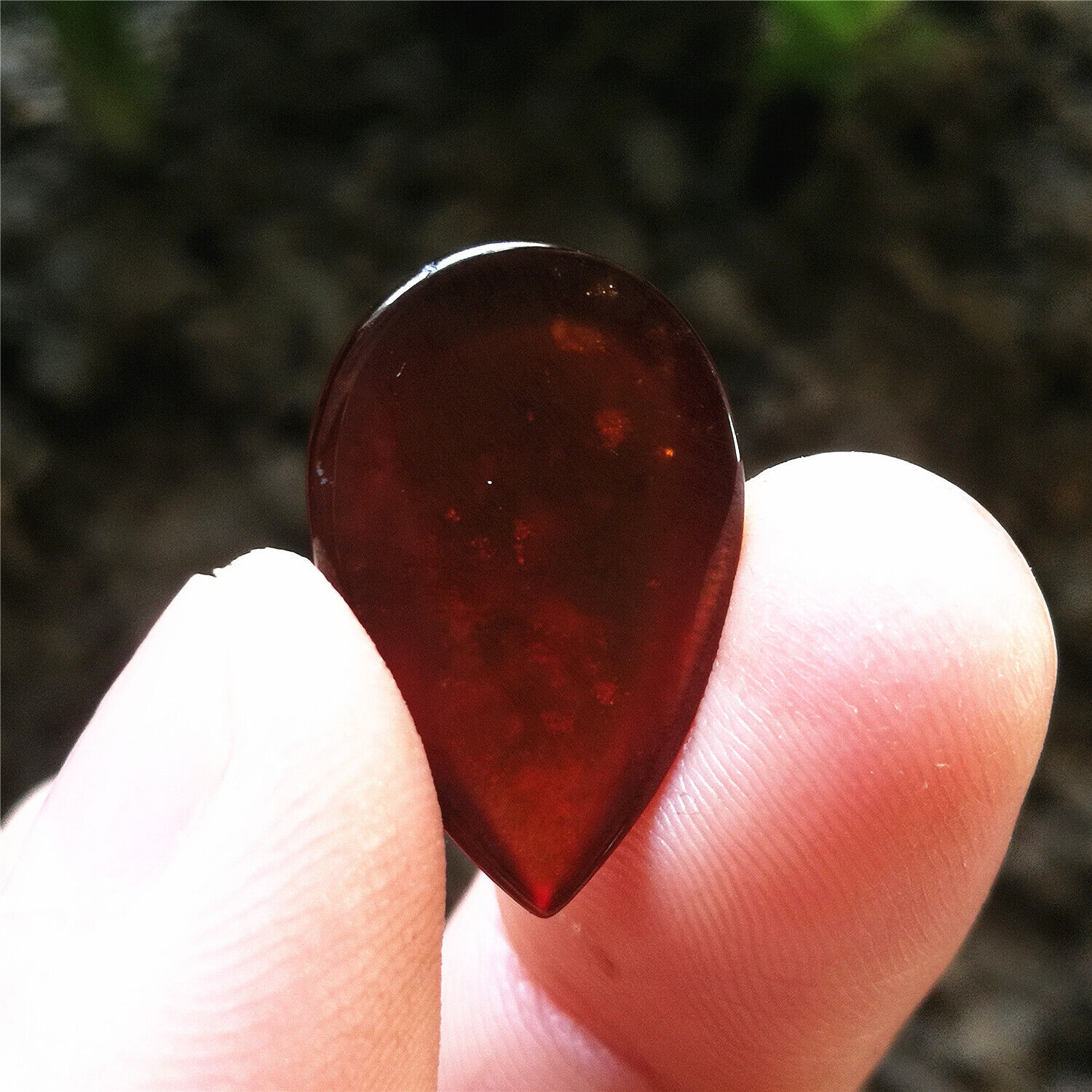 19ct 22.4mm 1pcs Big Garnet Gem Natural Deep Purple Red Garnet Crystal Pendant