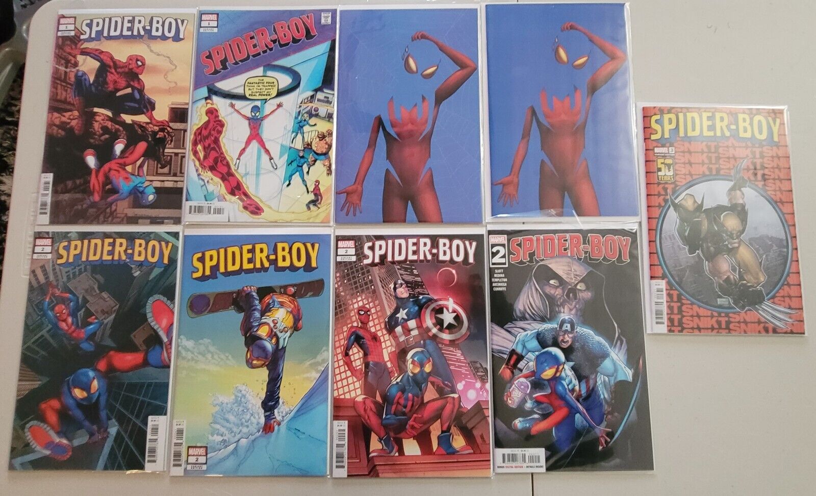 Spider-Boy Lot Of 9 #1x4, #2x4 & #3 (See Pics For Cover Titles)