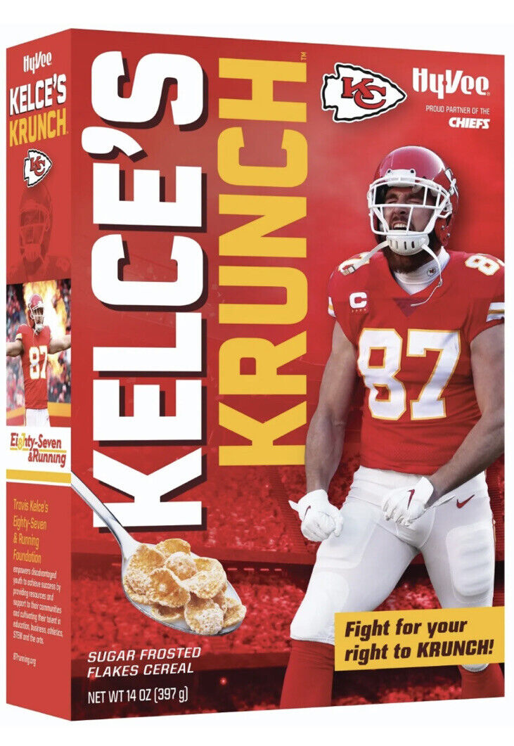 Travis Kelce’s Krunch Kansas City Chiefs Cereal Hy-Vee NEW AND SEALED NFL