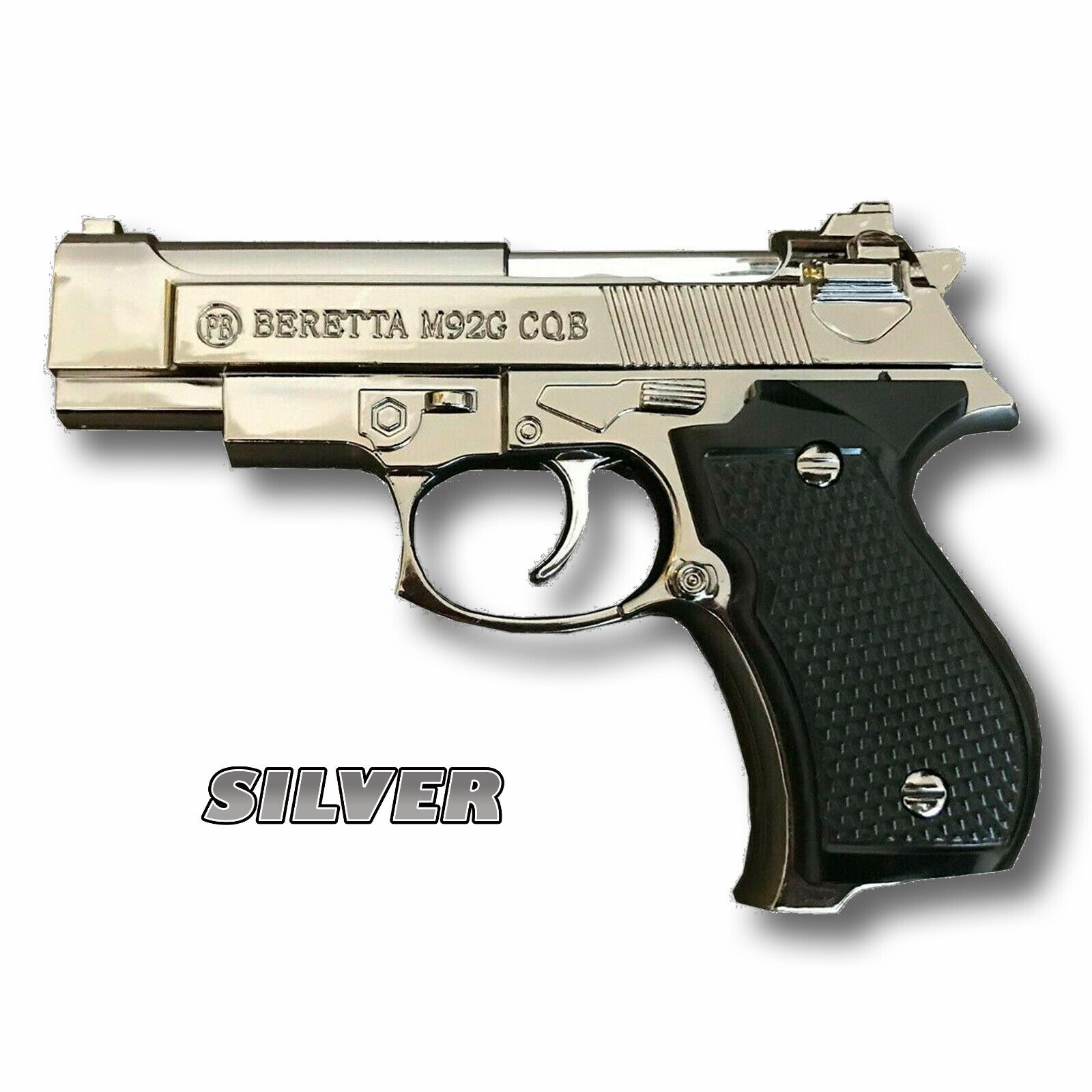 9MM Authentic Looking Beretta M92G Jet Torch Pistol Gun Lighter Trigger Activate