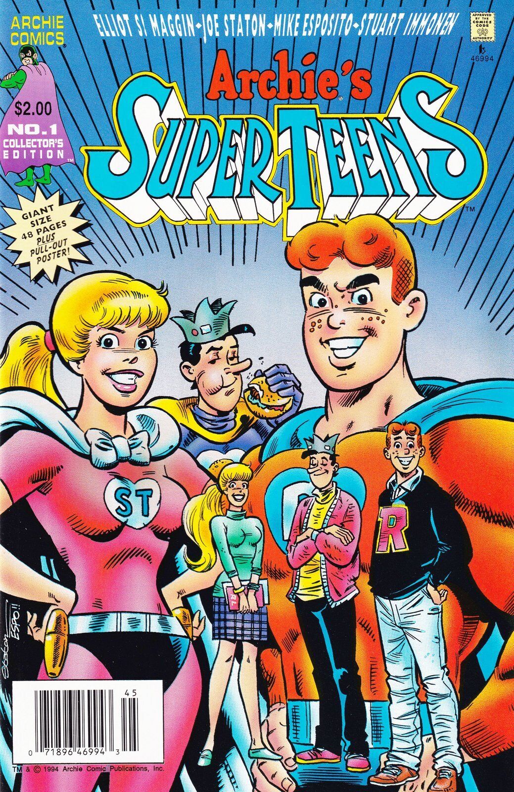 Archie\'s Super Teens #1 Newsstand Cover (1994-1996) Archie Comics
