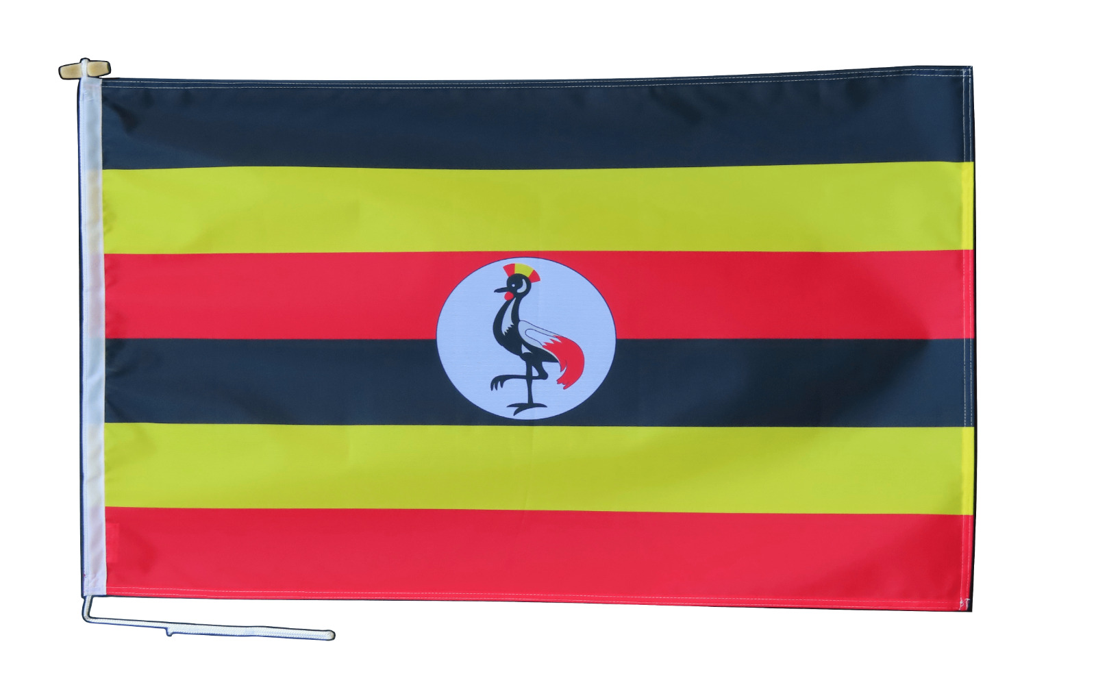 Uganda Flag 3'x2' (90cm x 60cm) With Rope and Toggle