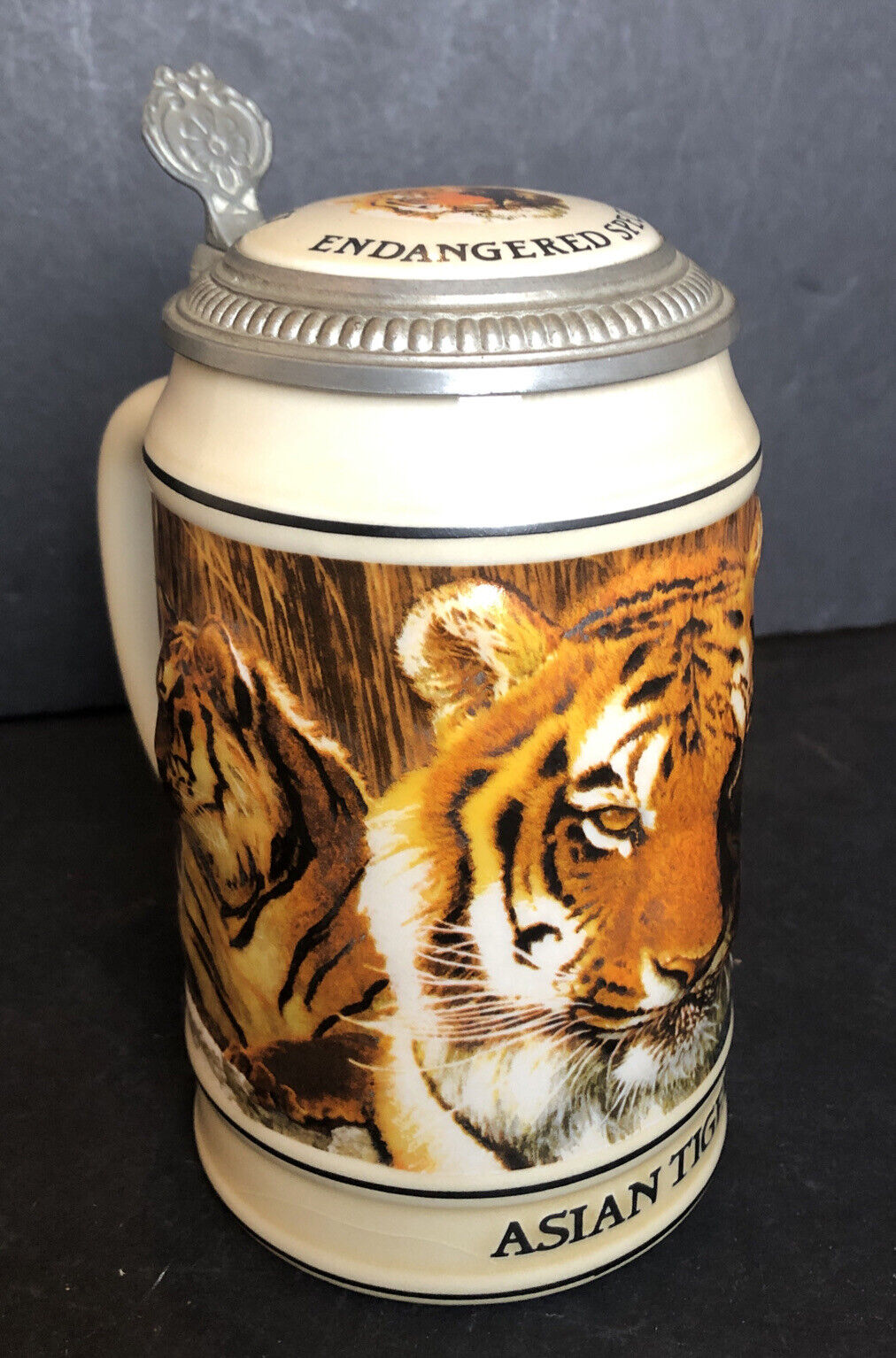 Budweiser Asian Tiger Endangered Species Stein Collector's Edition 1989