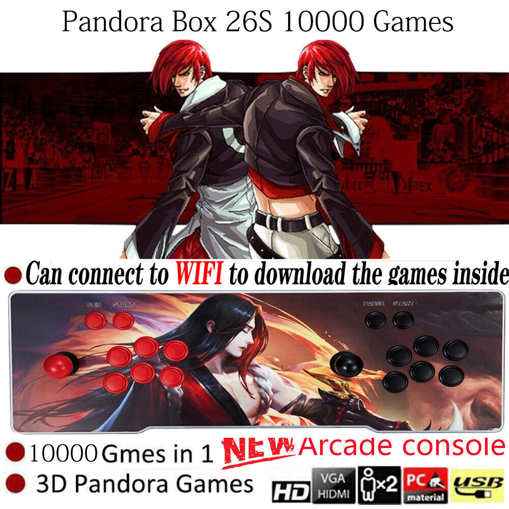 2022 Pandora Box 26S 10000 3D&2D Games in 1 Home Arcade Console 1080P HDMI WIFI