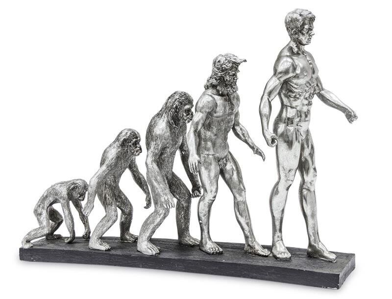 Evolution from Apes to Human Statue Figurine Ape Large Home Decor Art Deco 22''