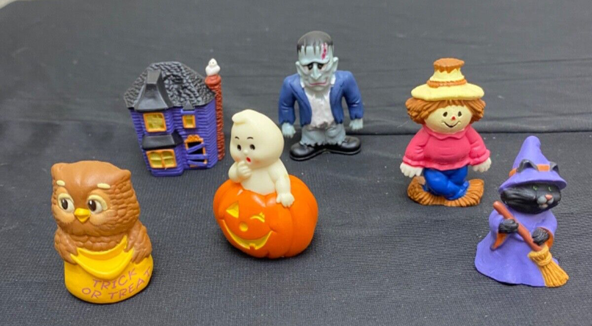 6 Hallmark Merry Miniatures Halloween Figurines 1980’s And 1990’s Vintage #4