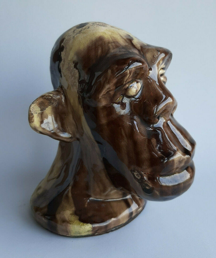 Neanderthal head Vintage Pottery 
