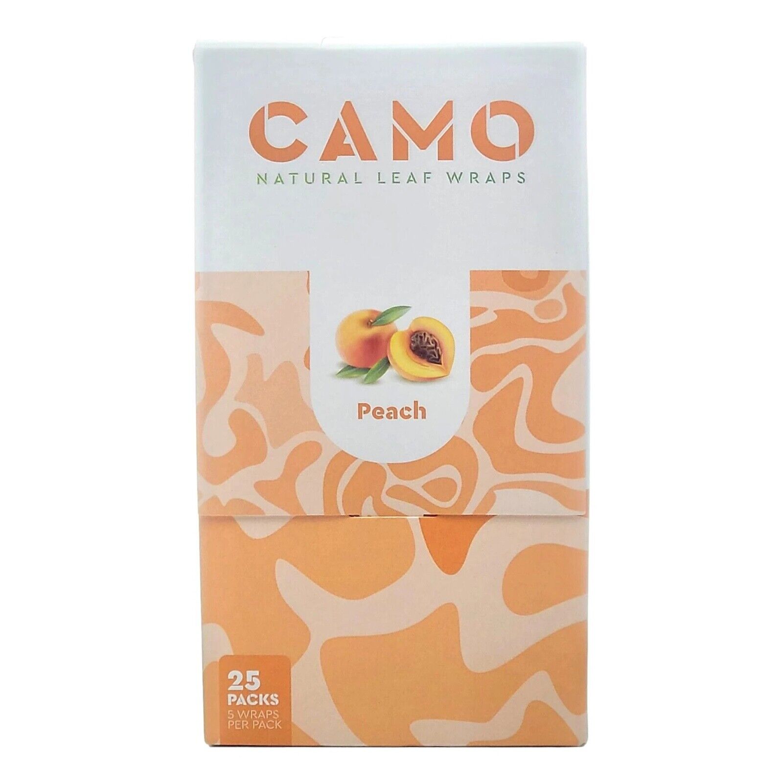 CAMO Self-Rolling Wraps 125 wraps - PEACH  Full box- FAST SHIPPING