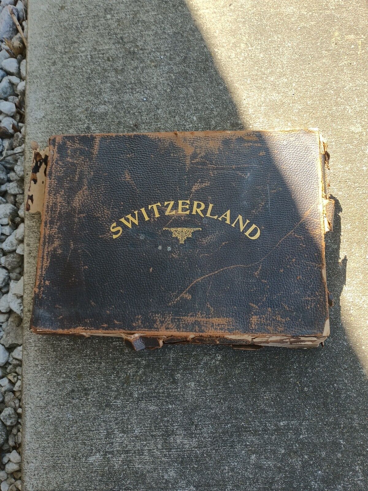 Very Rare 1800s antique PHOTO ALBUM Of switzerland  Large