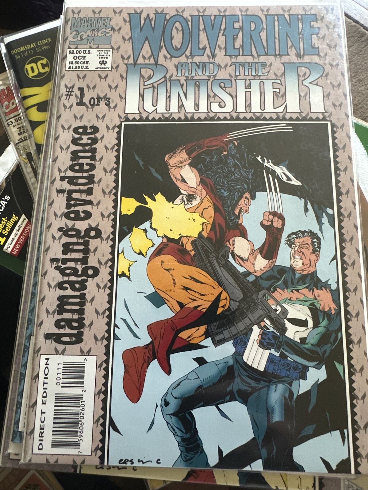 Wolverine and the Punisher Damaging Evidence #1, 2, 3 1993  Marvel Comic Book NM