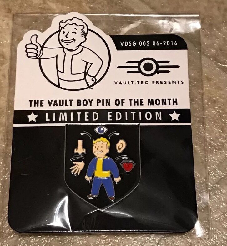 Brand New Perception #2 FALLOUT Vault Boy Pin Of The Month Pin 002 VBOTM