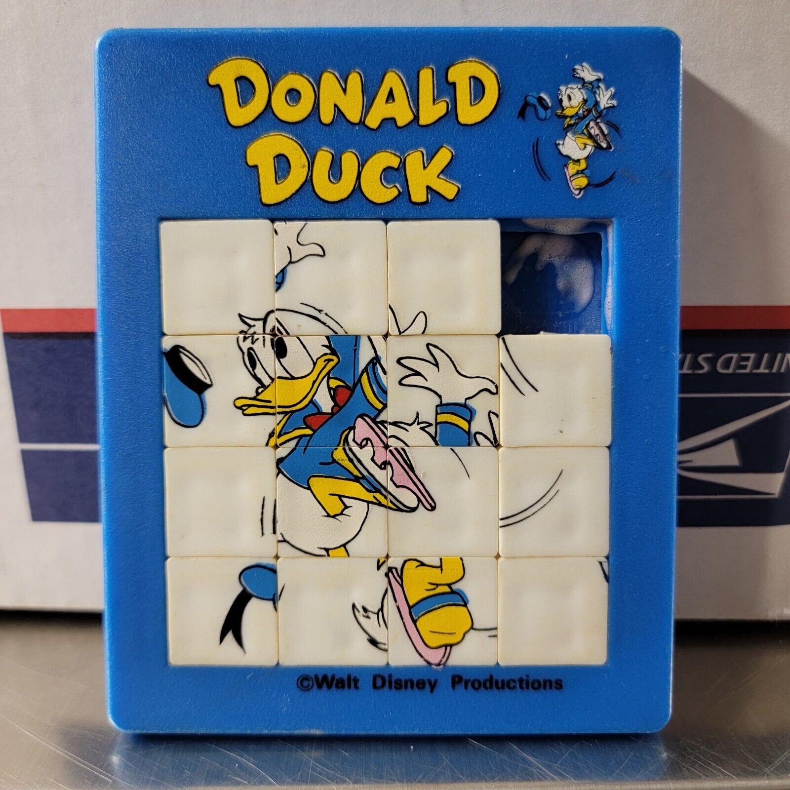 Vtg Disney\'s Donald Duck 80s Slide Puzzle Antique Toy Brain Teaser