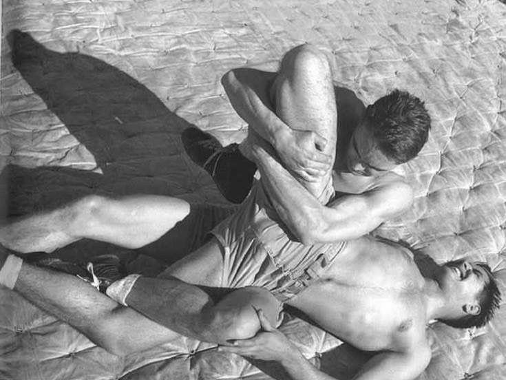 Gay Men Wrestling Homosexual Nude Butt Naked Man Vintage 8x10 Photo Print 7201B