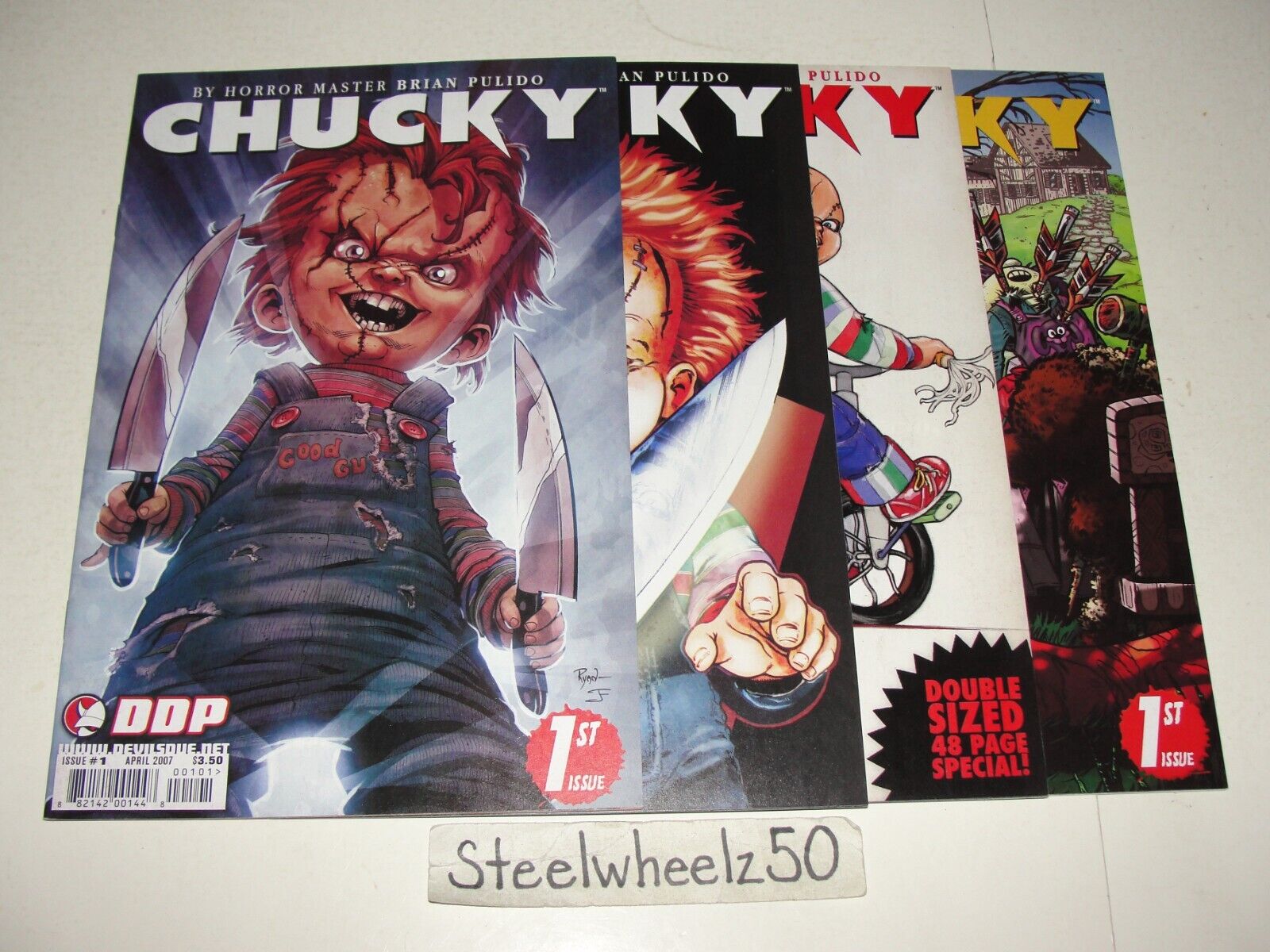 Chucky 4 Comic Lot 2007 2008 DDP 1 3 4 1st 2nd Series Child\'s Play Horror Pulido
