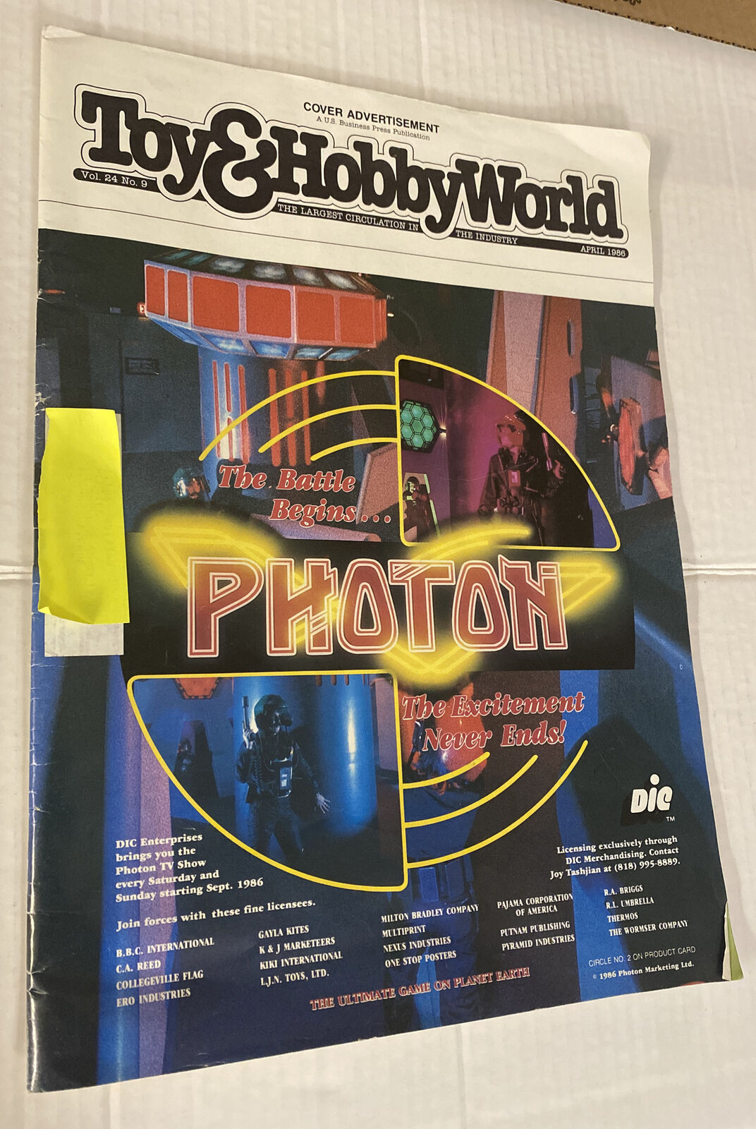VTG 1980s Toy Hobby Wrld Trade Magazine Photon Cover Jem DC Comics AD